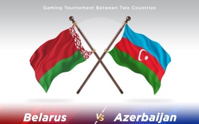 Belarus versus Azerbaijan Two Flags