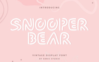 Carattere di visualizzazione fantasia orso snooper