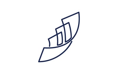 Modello di progettazione di logo finanziario fiscale di contabilità aziendale Vector