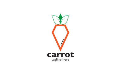 Modello moderno di progettazione del logo della carota