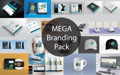 Plantilla de paquete de marca MEGA