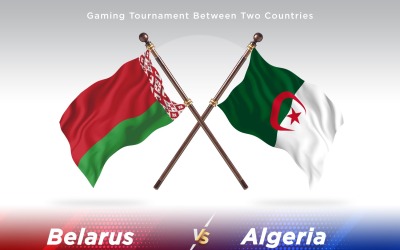 Vitryssland kontra Algeriet Två flaggor