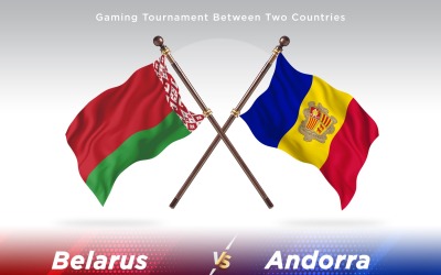 Vitryssland kontra Andorra Två flaggor