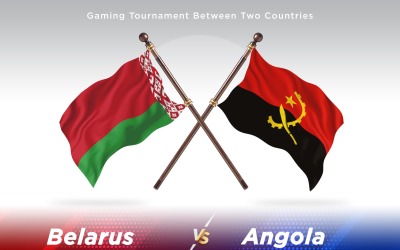 Vitryssland kontra Angola två flaggor
