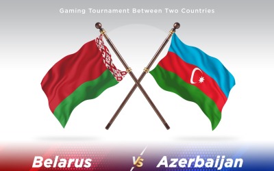 Vitryssland kontra Azerbajdzjan två flaggor