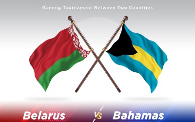 Vitryssland kontra Bahamas två flaggor