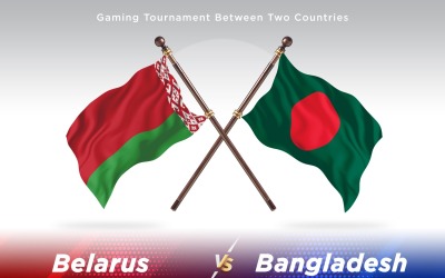 Vitryssland kontra Bangladesh Två flaggor