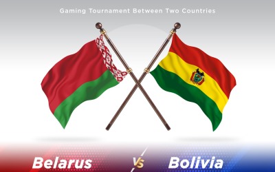 Vitryssland kontra Bolivia Två flaggor