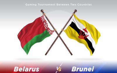 Vitryssland kontra Brunei två flaggor