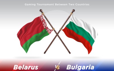 Vitryssland kontra Bulgarien Två flaggor