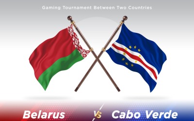 Vitryssland kontra Cabo Verde två flaggor