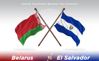 Vitryssland kontra el Salvador Två flaggor