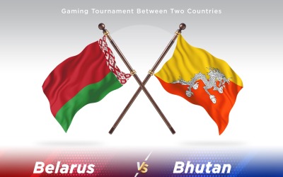 Weißrussland gegen Bhutan Two Flags