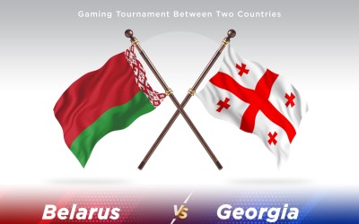 Belarus versus Georgia Two Flags