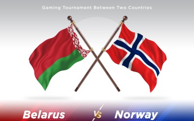 Belarus versus Norway Two Flags