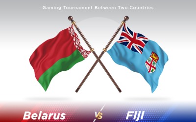 Vitryssland kontra Fiji två flaggor