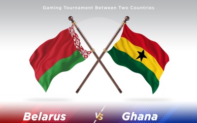 Vitryssland kontra Ghana två flaggor