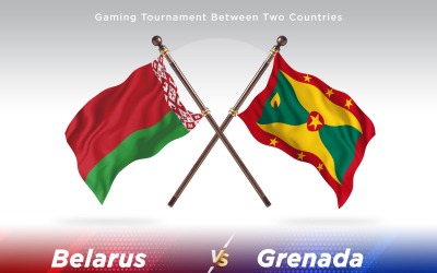 Vitryssland kontra Grenada två flaggor