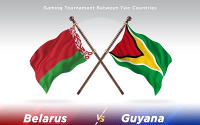 Vitryssland kontra Guyana två flaggor