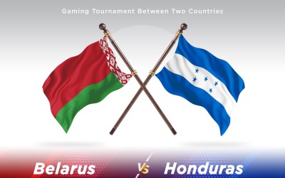Vitryssland kontra Honduras Två flaggor