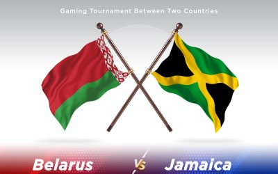 Vitryssland kontra Jamaica två flaggor