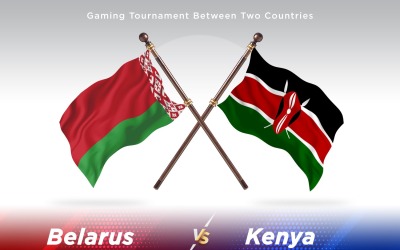 Vitryssland kontra Kenya två flaggor