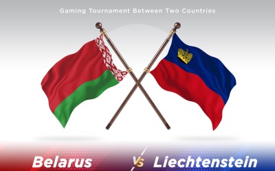 Vitryssland kontra Liechtenstein Två flaggor