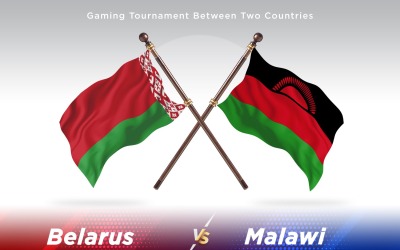 Vitryssland kontra Malawi två flaggor