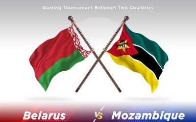 Vitryssland kontra Moçambique två flaggor