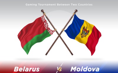 Vitryssland kontra Moldavien Två flaggor