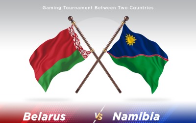 Vitryssland kontra Namibia två flaggor