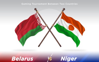 Vitryssland kontra Niger två flaggor