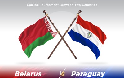 Vitryssland kontra Paraguay två flaggor