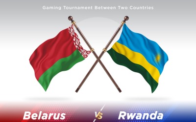 Vitryssland kontra Rwanda två flaggor