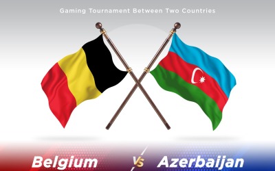 Belgien kontra Azerbajdzjan Två flaggor