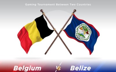 Belgium versus Belize Two Flags