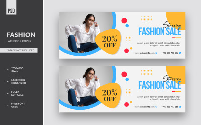 Шаблоны баннеров для социальных сетей Fashion Facebook Cover