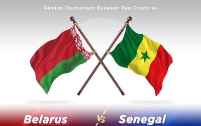 Vitryssland kontra Senegal två flaggor