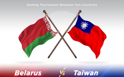 Vitryssland kontra Taiwan två flaggor