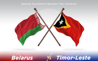 Vitryssland kontra Timor-Leste två flaggor