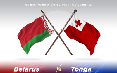 Vitryssland kontra Tonga två flaggor