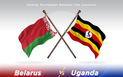 Vitryssland kontra Uganda två flaggor
