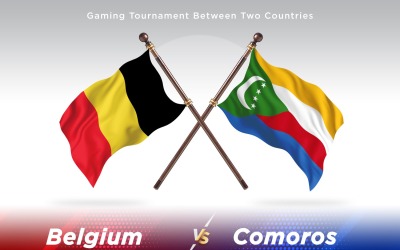 Belgien kontra Comoro två flaggor