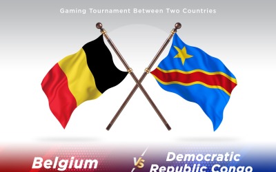 Belgien kontra Kongo_ demokratiska republiken Två flaggor
