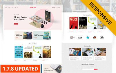 Bookraw - Книжковий магазин Prestashop Адаптивна тема