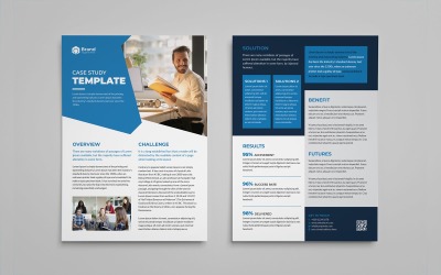 Case Study Template. Corporate Modern Business Double Side Flyer and Poster Template