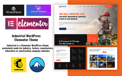 Endüstriyel - Sanayi ve Fabrika WordPress Elementor Teması
