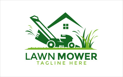 Grasmaaier thuisservice vector ontwerpsjabloon