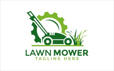 Lawn mower maintenance vector design template