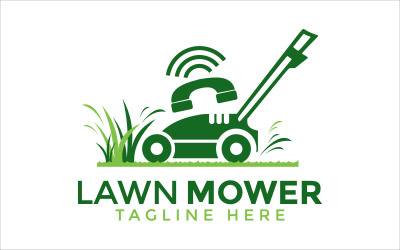 Lawn mower service center vector design template